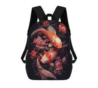 sinyumoney Lucky Koi Fish Sacs À Dos Pour Enfants, Cartables, Sacs À Dos Scolaires Imprimés En 3D, Sacs À Dos De Voyage Tendance Pour Enfants (primaire, Collège) 17inch