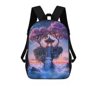 sinyumoney Lunar Blossom Shrine Sac À Dos Scolaire Pour Enfants Imprimé En 3D, Idéal Pour Les Voyages Et Les Lectures, Pour Les Garçons Et Les Élèves Du Primaire 17inch