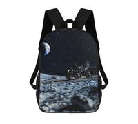 sinyumoney Lunar Expedition Sac À Dos Scolaire Pour Enfants 17 Pouces, Sac À Dos Décontracté Pour Les Voyages, Grand Sac À Dos De Jour Pour Garçons Et Filles 17inch