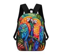 sinyumoney Macaws in Tropical Paradise Sac À Dos Scolaire Pour Enfants, Imprimé En 3D, Tendance Et Décontracté, Pour Garçons, Élèves Du Primaire Et Du Collège 17inch
