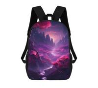 sinyumoney Magenta Fantasy Nature Sac À Dos Imprimé En 3D Pour Enfants, Sac D'école Grande Capacité, Sac De Voyage, Sac À Livres, Sac À Dos Scolaire Pour Enfants 17inch
