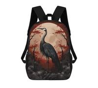 sinyumoney Magic Black Stork Sac À Dos Pour Garçons Et Adolescents, Sacs À Dos Pour Filles, Sacs À Dos Pour Tout-petits, Sacs À Livres Pour L'école Primaire Et Le Collège 17inch