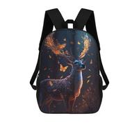 sinyumoney Magic Butterfly Deer Dream Sac À Dos Scolaire Imprimé En 3D Pour Garçons Et Filles, Sac À Dos Pour Ordinateur Portable Pour Enfants/étudiants/adultes 17inch