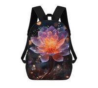 sinyumoney Magic Lotus Flower Sac À Dos Enfant Fille 3D, Sac D'école, Sac À Dos Pour Tout-petits, Sac À Dos Décontracté, Sac À Livres Tendance 17inch