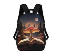 sinyumoney Magic Mushroom Book Sac À Dos Enfant Tendance Et Amusant, Sac À Dos Pour Garçons Et Adolescents, Sac D'école Imprimé En 3D Pour Garçons 17inch