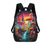 sinyumoney Magic Mushroom Landscape Sac À Dos Enfant Tendance Et Amusant, Sac À Dos Pour Garçons Et Adolescents, Sac D'école Imprimé En 3D Pour Garçons 17inch