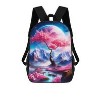 sinyumoney Magic Pink Tree Sac À Dos Scolaire Enfant Tendance Et Décontracté, Sac À Dos Imprimé En 3D Pour Garçon, Grand Sac À Dos 17inch