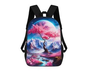 sinyumoney Magic Pink Tree Sac À Dos Scolaire Enfant Tendance Et Décontracté, Sac À Dos Imprimé En 3D Pour Garçon, Grand Sac À Dos 17inch