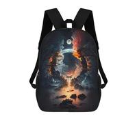 sinyumoney Magic Portal at Torii Gate Sacs À Dos Imprimés En 3D 17inch Sac À Dos Scolaire Pour Enfants, Sac À Dos Décontracté Pour La Journée, Sac De Voyage Décontracté Pour Les Élèves Du Collège