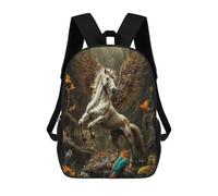 sinyumoney Magic Winged Unicorn in Forest Sac À Dos Imprimé Pour Enfants, Sac D'école, Sac De Voyage Pour Adultes Et Enfants 17inch
