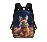 sinyumoney Magical Bunny Garden Sacs À Dos Décontractés Pour Enfants, Sacs D'école Pour Adolescents, Filles Et Garçons, Sacs À Dos Pour Livres 17inch