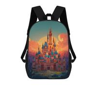sinyumoney Magical Castle Fantasy Sacs À Dos Scolaires Pour Garçons Et Filles, Sacs À Dos Décontractés Pour Le Sport, Sacs À Dos De Grande Capacité Pour L'école Primaire 17inch
