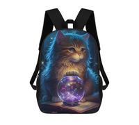 sinyumoney Magical Cat Gazing Globe Sac À Dos Enfant, Cartable, Sacs À Dos Scolaires Imprimés En 3D Pour Élèves Du Primaire Et Du Collège, Cadeau D'anniversaire Pour Adolescents 17inch