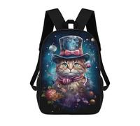 sinyumoney Magical Cat in Top Hat Sac À Dos Scolaire Imprimé En 3D Pour Enfants, Sac À Dos De Voyage, Sac Tendance Et Décontracté Pour Écoliers 17inch
