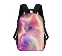sinyumoney Magical Cosmic Cat Artwork -1 Sac À Dos Imprimé En 3D, Sac D'école Décontracté Et Tendance Pour Enfants, Sac D'école Pour Garçons, Collégiens 17inch