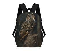 sinyumoney Magical Cute Owl Bird Sac À Dos Scolaire Pour Enfants, Sac À Dos De Voyage Décontracté, Grand Sac À Dos Pour Garçons Et Filles 17inch