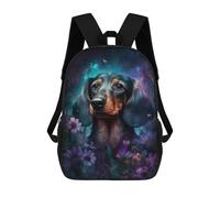 sinyumoney Magical Dachshund Garden Sacs À Dos Décontractés Pour Enfants, Sacs D'école Pour Adolescents, Filles Et Garçons, Sacs À Dos Pour Livres 17inch