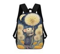 sinyumoney Magical Dandelion Night Scene Sac À Dos Scolaire Pour Enfants, Grand Sac À Dos 3D, Cadeau Pour Enfants 17inch