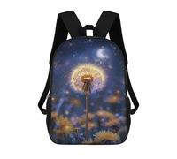 sinyumoney Magical Dandelion Night Sky -3 Sacs À Dos Imprimés En 3D Pour Enfants, Sacs D'école Tendance Pour Garçons, Élèves Du Primaire Et Du Collège 17inch