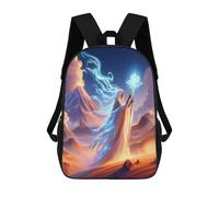 sinyumoney Magical Desert Fantasy Scene Sac À Dos Scolaire Pour Enfants, Imprimé En 3D, Tendance Et Décontracté, Pour Garçons, Élèves Du Primaire Et Du Collège 17inch