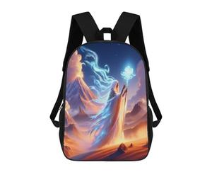 sinyumoney Magical Desert Fantasy Scene Sac À Dos Scolaire Pour Enfants, Imprimé En 3D, Tendance Et Décontracté, Pour Garçons, Élèves Du Primaire Et Du Collège 17inch
