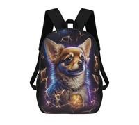 sinyumoney Magical Dog Portrait Sacs À Dos Imprimés En 3D Pour Enfants, Sacs D'école Tendance Pour Garçons, Élèves Du Primaire Et Du Collège 17inch