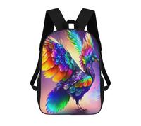 sinyumoney Magical Fantasy Cat Artwork - 1 Sac à dos d'école imprimé 3D 43,2 cm pour enfants, sac à dos cool imprimé 3D pour garçons primaire et milieu, Style-3, 17"