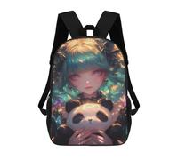 sinyumoney Magical Fantasy Panda Plush 17inch Sacs À Dos Scolaires Imprimés En 3D - Sacs À Dos Tendance Pour Garçons Du Primaire Et Du Collège