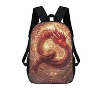 sinyumoney Magical Fire Dragon Artwork Sac À Dos Imprimé En 3D, Sac D'école Décontracté Et Tendance Pour Enfants, Sac D'école Pour Garçons, Collégiens 17inch