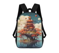 sinyumoney Magical Floating Village Sacs À Dos Imprimés En 3D Pour Enfants, Sacs D'école Tendance Pour Garçons, Élèves Du Primaire Et Du Collège 17inch