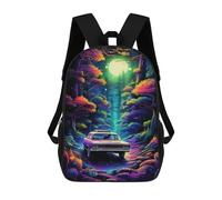 sinyumoney Magical Forest Drive -5 Sacs À Dos Imprimés En 3D Pour Enfants 17inch Sacs À Dos Tendance Et Décontractés Pour La Journée, Sacs De Voyage, Sacs À Dos D'extérieur Pour Garçons Et Filles