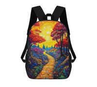 sinyumoney Magical Forest Pathway Sac À Dos Scolaire Pour Enfants, Imprimé En 3D, Tendance Et Décontracté, Pour Garçons, Élèves Du Primaire Et Du Collège 17inch