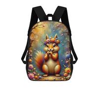 sinyumoney Magical Forest Squirrel Sacs À Dos Imprimés En 3D Pour Enfants, Sacs D'école Tendance Pour Garçons, Élèves Du Primaire Et Du Collège 17inch