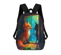 sinyumoney Magical Fox Encounter Sac À Dos Scolaire Pour Enfants, Imprimé En 3D, Tendance Et Décontracté, Pour Garçons, Élèves Du Primaire Et Du Collège 17inch