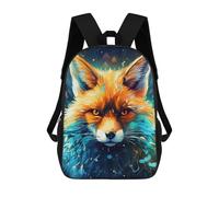 sinyumoney Magical Fox Portrait -4 Sac À Dos Scolaire Imprimé En 3D Pour Enfants, Sac À Dos De Voyage Tendance Et Décontracté Pour Écoliers 17inch