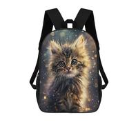 sinyumoney Magical Glittering Kitten Sacs À Dos 17 Pouces Pour Enfants, Sacs D'école Imprimés En 3D Pour Élèves Du Primaire Et Du Collège, Garçons Et Filles