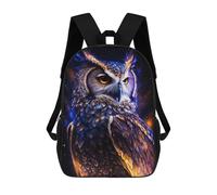 sinyumoney Magical Glowing Owl Artwork Sac À Dos Imprimé 3D Pour Enfants, Sac À Dos Léger Pour Écoliers Et Écoliers, Sac À Goûter Pour La Crèche 17inch