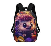 sinyumoney Magical Hedgehog in Autumn Leaves Sac À Dos Pour Garçons Et Adolescents, Sacs À Dos Pour Filles, Sacs À Dos Pour Tout-petits, Sacs À Livres Pour L'école Primaire Et Le Collège 17inch