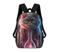 sinyumoney Magical Lab Cat Sac À Dos Enfant, Cartable, Sacs À Dos Scolaires Imprimés En 3D Pour Élèves Du Primaire Et Du Collège, Cadeau D'anniversaire Pour Adolescents 17inch