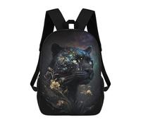 sinyumoney Magical Leopard with Flowers -1 Sac À Dos En Peluche À Motif Dessin Animé, Sac À Dos 3D Pour Enfants, Idée Cadeau D'anniversaire Pour Garçons Et Filles 17inch