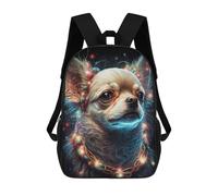 sinyumoney Magical Light-Emitting Dog Portrait Sac À Dos Imprimé En 3D, Sac D'école Décontracté Et Tendance Pour Enfants, Sac D'école Pour Garçons, Collégiens 17inch