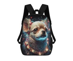 sinyumoney Magical Light-Emitting Dog Portrait Sac À Dos Imprimé En 3D, Sac D'école Décontracté Et Tendance Pour Enfants, Sac D'école Pour Garçons, Collégiens 17inch