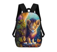 sinyumoney Magical Lion Cub Adventure Sac À Dos Scolaire Pour Enfants, 43 Cm (17 Pouces), Imprimé En 3D, Pour Garçons, Élèves Du Primaire Et Du Collège