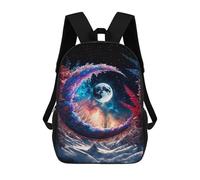 sinyumoney Magical Moonlit Forest Sacs À Dos Imprimés En 3D Pour Enfants 17inch Sacs À Dos Tendance Et Décontractés Pour La Journée, Sacs De Voyage, Sacs À Dos D'extérieur Pour Garçons Et Filles