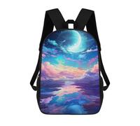 sinyumoney Magical Moonlit Reflections Sac À Dos Scolaire Pour Enfants, 43 Cm (17 Pouces), Imprimé En 3D, Pour Garçons, Élèves Du Primaire Et Du Collège