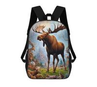 sinyumoney Magical Moose Safari Sac À Dos Enfant, Cartable Imprimé En 3D Pour Garçons Et Adolescents 17inch