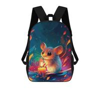 sinyumoney Magical Mouse with Candle 17inch Sacs À Dos Scolaires Imprimés En 3D - Sacs À Dos Tendance Pour Garçons Du Primaire Et Du Collège