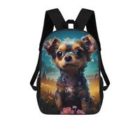 sinyumoney Magical Night Garden with Cute Dog Sac À Dos Scolaire Imprimé En 3D Pour Enfants, Sac À Dos De Voyage, Sac Tendance Et Décontracté Pour Écoliers 17inch