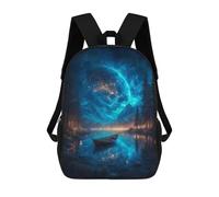 sinyumoney Magical Night Sky Reflections Sac À Dos Scolaire Pour Enfants, Imprimé En 3D, Pour Garçons, Élèves Du Primaire Et Du Collège 17inch