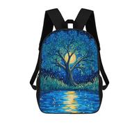 sinyumoney Magical Night Tree Reflections Sacs À Dos Décontractés Pour Enfants, Sacs D'école Pour Adolescents, Filles Et Garçons, Sacs À Dos Pour Livres 17inch
